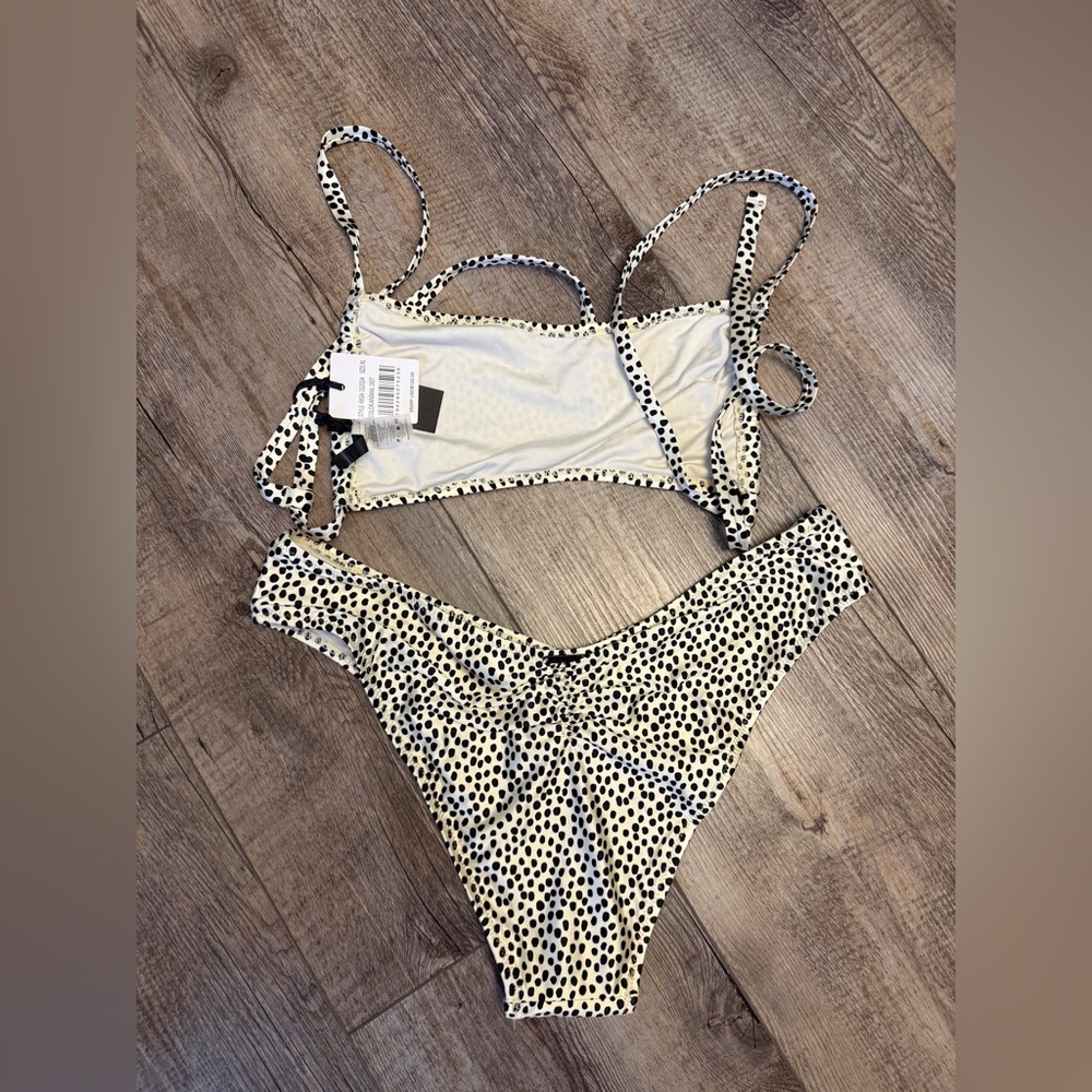 Kendall & Kylie Black and White Dot Swimwear - Picture 2 of 4